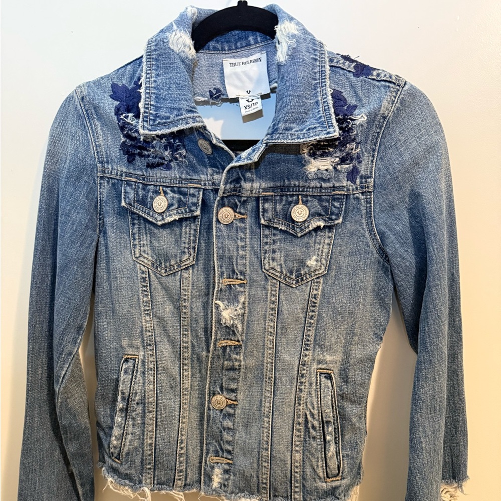 True Religion Distressed Blue Denim